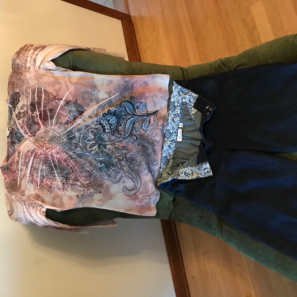 Chico’s shirt with Denim and Co jeans